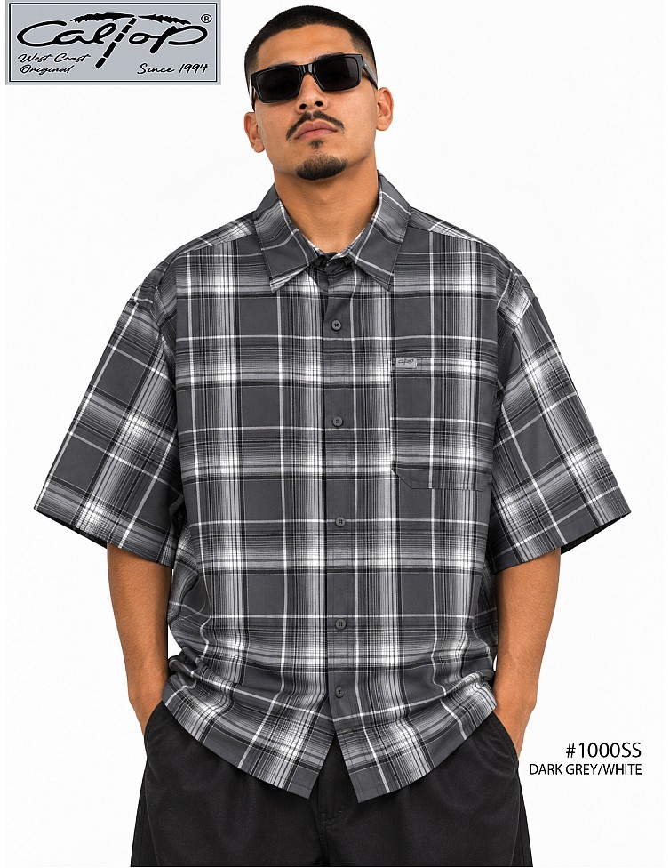 1000 S/S Plaid Color Base : Dark Grey-White